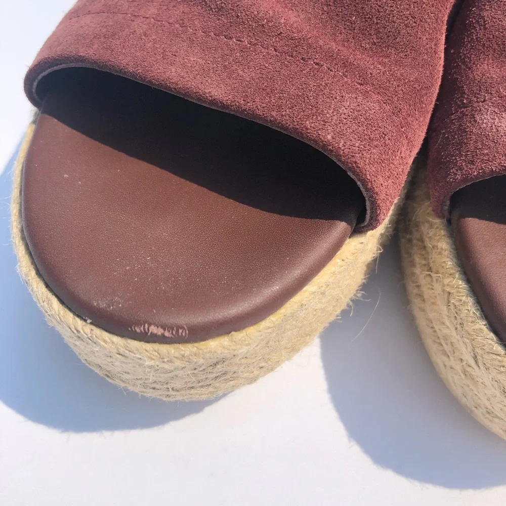 VINCE Suede platform espadrille 9